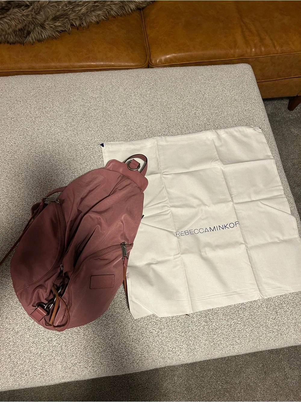 NWOT Rebecca Minkoff Julian Backpack in Pink Dusty Rose Purse Nylon - Picture 3 of 13